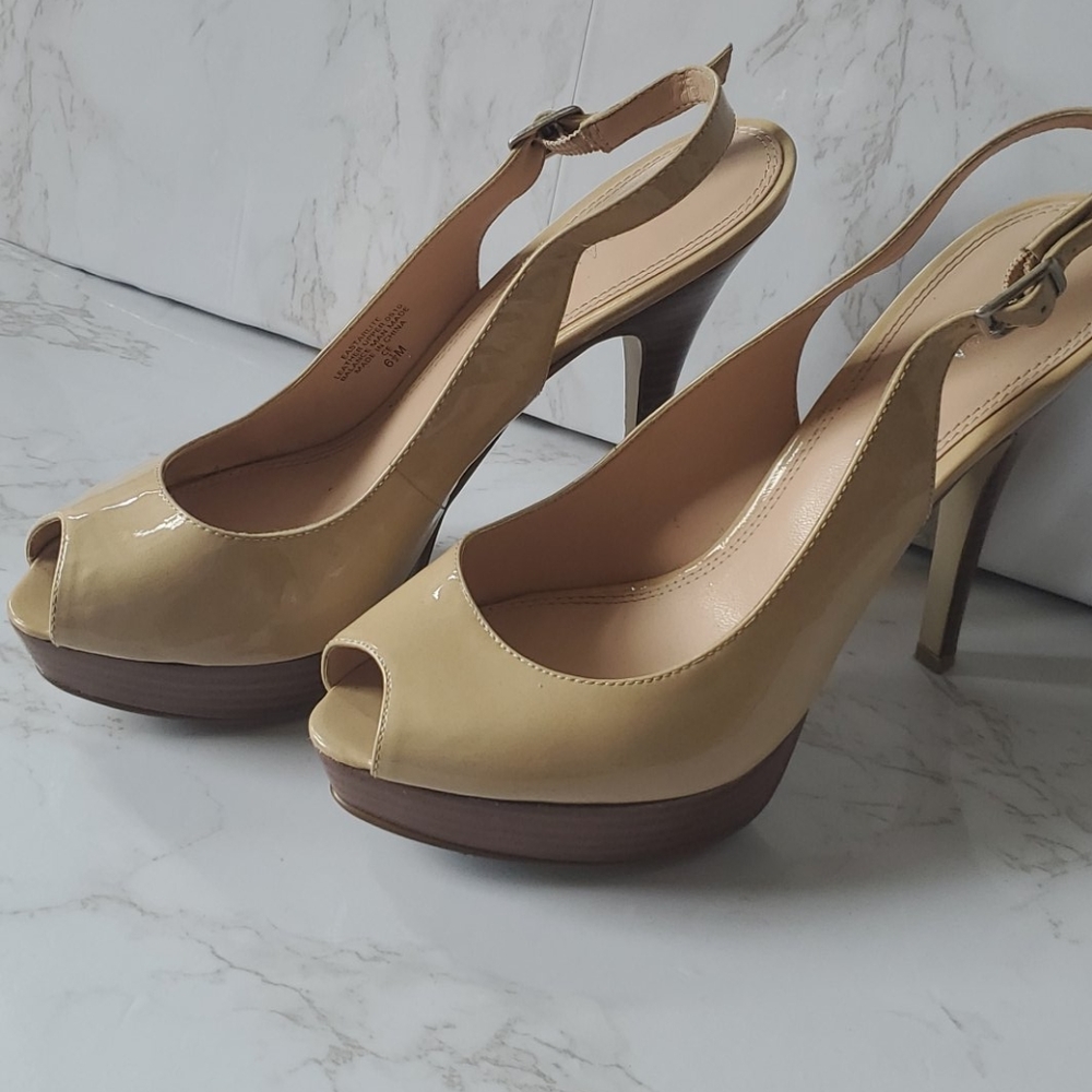 Enzo Angiolini Peep Toe Slingback Heels